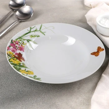 

Deep plate “Slavic bouquet. Peas ", d = 20 cm