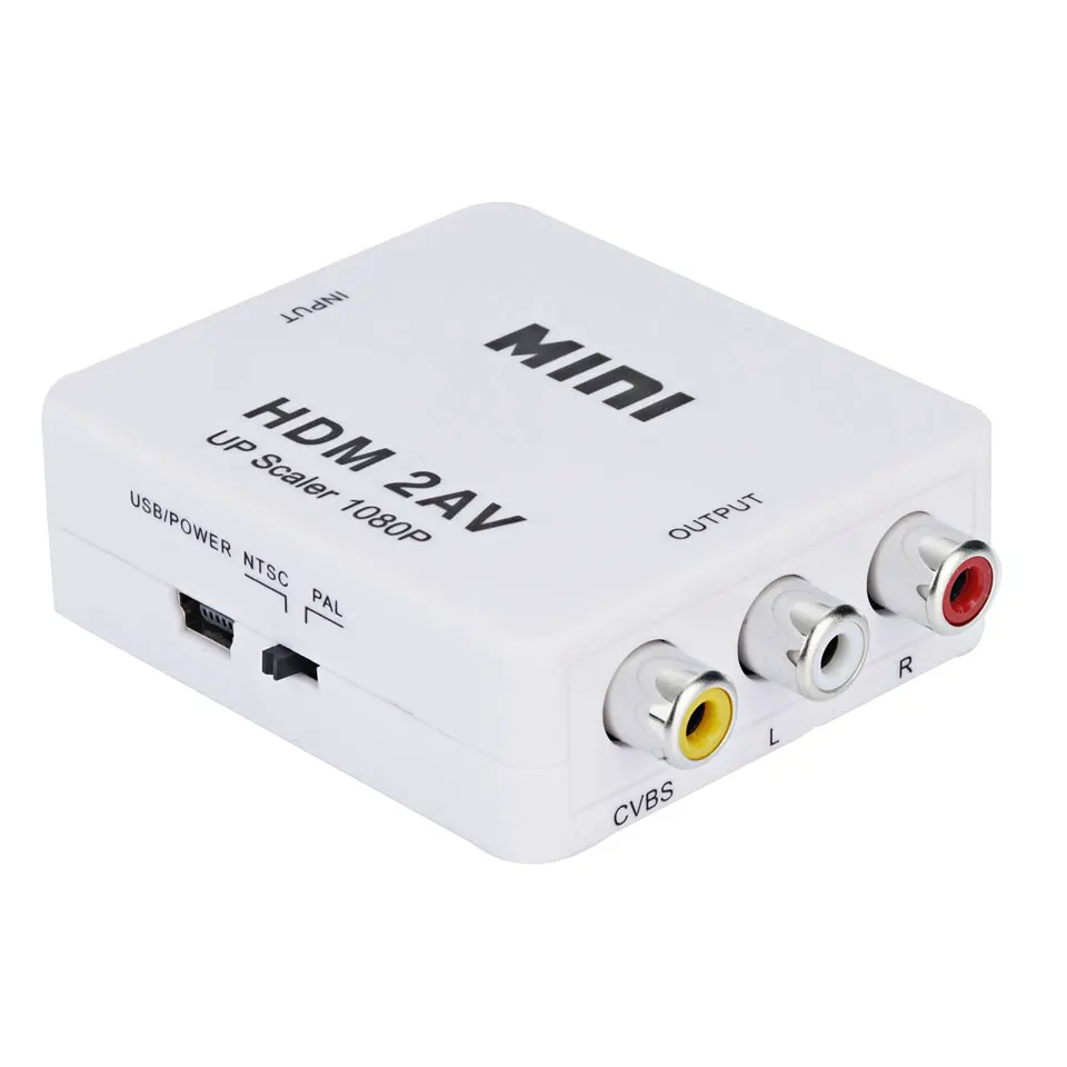 1080P HDMI-совместимый с AV-адаптером HD-видео композитный преобразователь RCA CVSB/AV L/R
