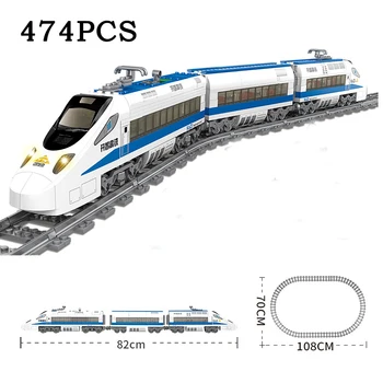 

Technic City Train Battery Powered Electric Train High-speed Railway Track Model Building Block Bricks Toys For Children 98227