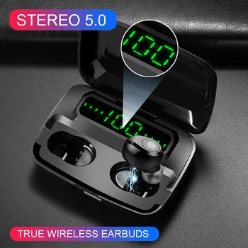 

120 Hours standby Headsets True wireless stereo TWS F9 Headphone Hifi Bluetooth 5.0 Earphones Touch control Earbuds