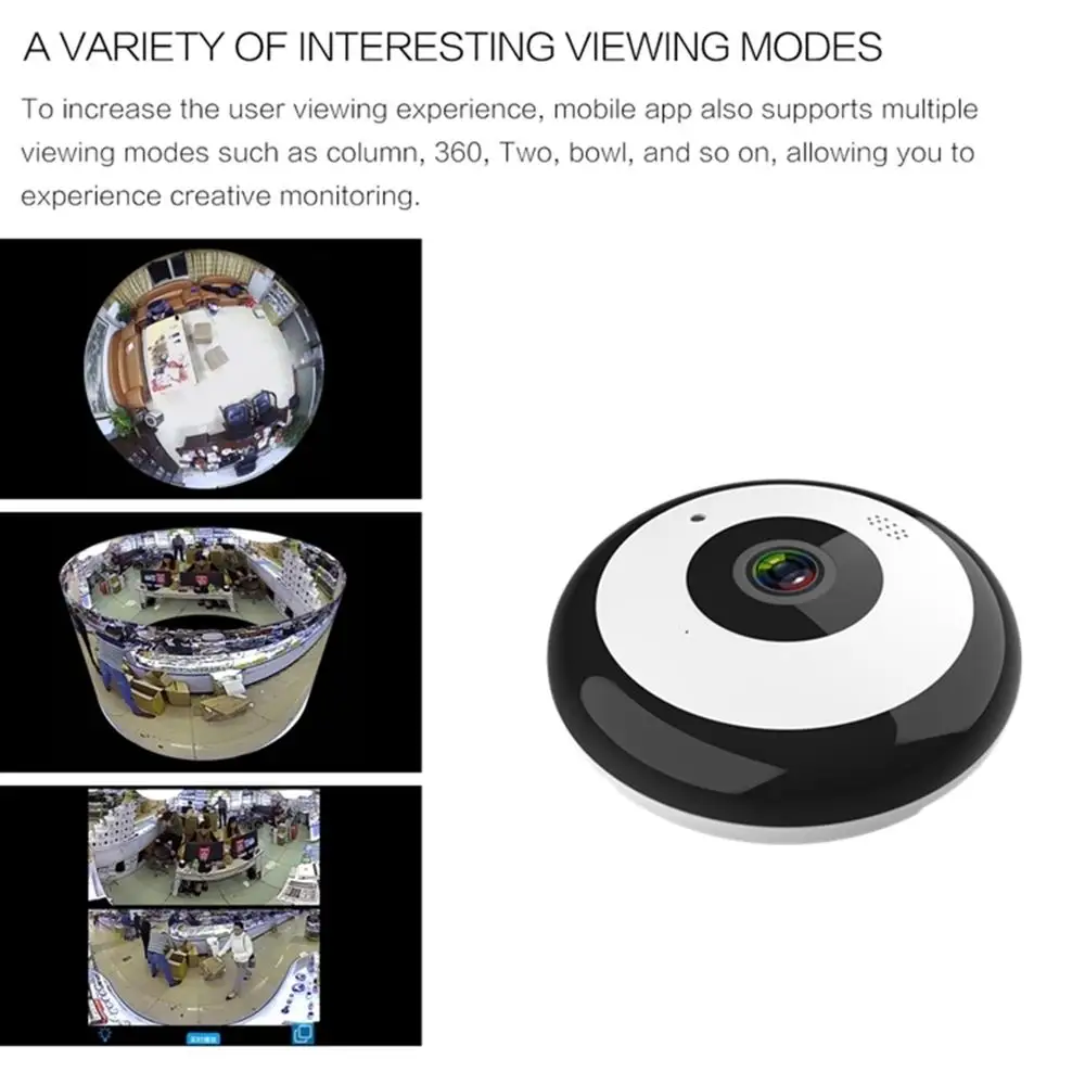 HD 360 градусов Wifi камера панорамная широкоугольная Мини Cctv камера Smart IPC Беспроводная рыбий глаз IP камера P2P 1080P HD Домашняя безопасность