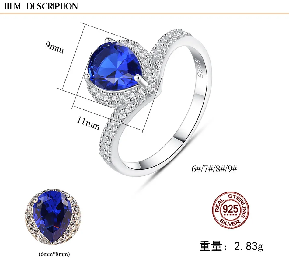 PAG& MAG S925 чистое серебряное кольцо с сердечком Кашмир натуральный бархат синее кольцо