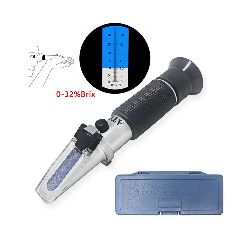 1PC Alcohol Test Refractometer Handheld Sugar Measuring Instrument 0-32/% #FA9 CY