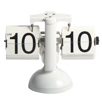 

Balance Flip Clock Voice Control Light Clock Turning Page Clock Simple Living Room Clock Decor (Random Color Light)