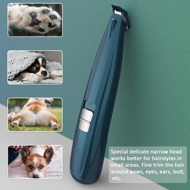 Pet Paw Hair Clippers USB Rechargeable Cats Dog Hair Trimmer for Trimming The Hair Around Faces, Eyes, Ears, Paws, Buttocks 2