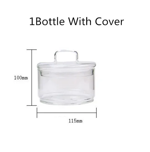 BottleWith-Cover Стеклянные баночки и крышки креативные штабелируемые влагостойкие бутылки для хранения приправ кухонные пищевые фруктовые салатники рождественские банки для конфет - Цвет: BottleWith-Cover