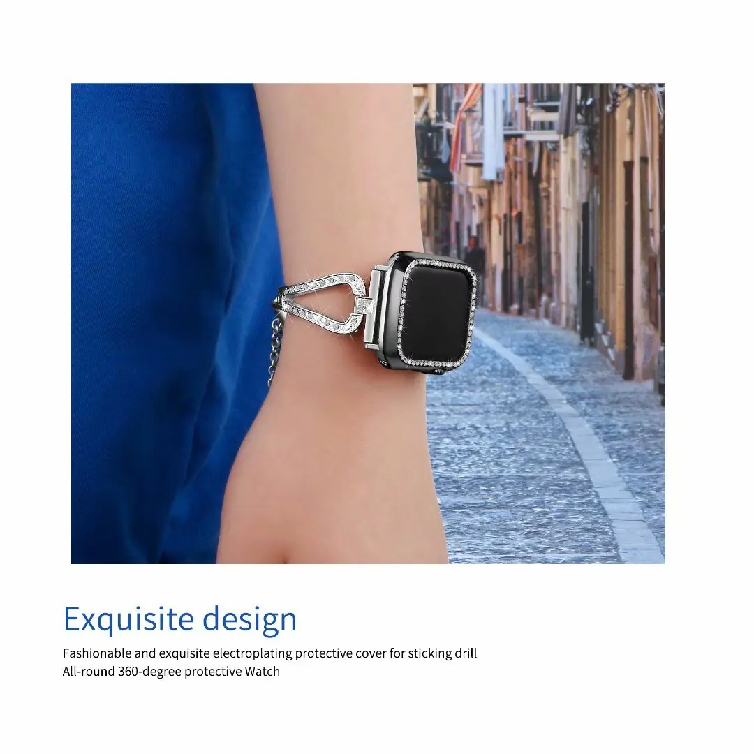 Защитный чехол из поликарбоната для Apple Watch, 38 мм, 42 мм, серия 1, 2, 3, Алмазный Корпус для iwatch 4, 5, 40 мм, 44 мм, чехол, бампер, чехол для часов