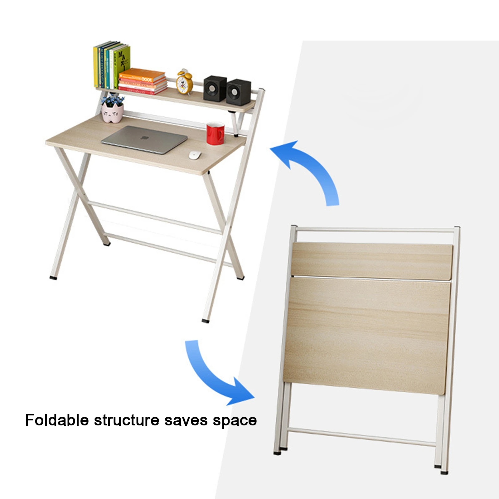 Anmas Home Black White Foldable Space Save Computer Desk Office Laptop Study Desk Table Uk Us Wrehouse Laptop Desks Aliexpress
