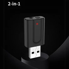 Adaptador inalámbrico de música estéreo USB T10 2 en 1, adaptador Dongle compatible con Bluetooth para PC, TV, proyector, auricular y altavoz
