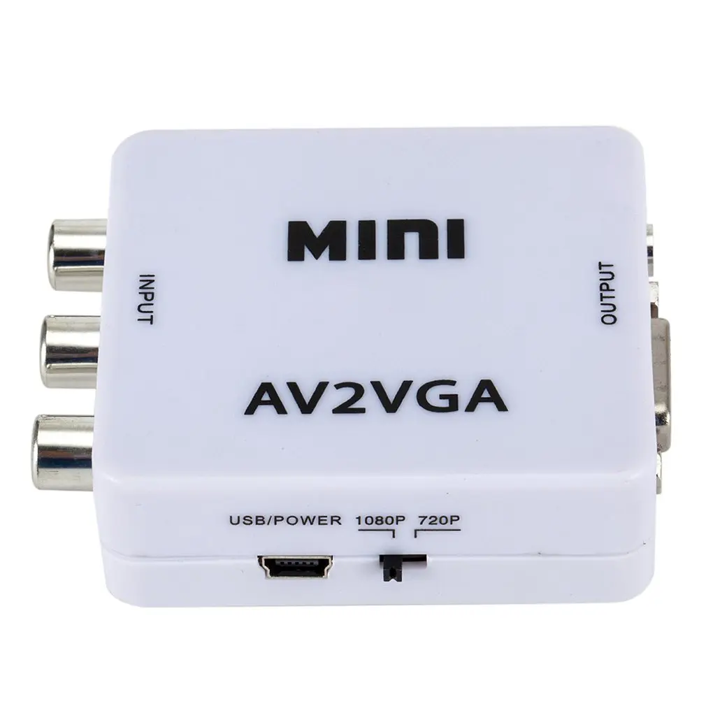 Мини-hd AV2VGA видео конвертер для привода программного обеспечения в Vga конвертер телеприставка видео для монитора преобразования линейного монитора