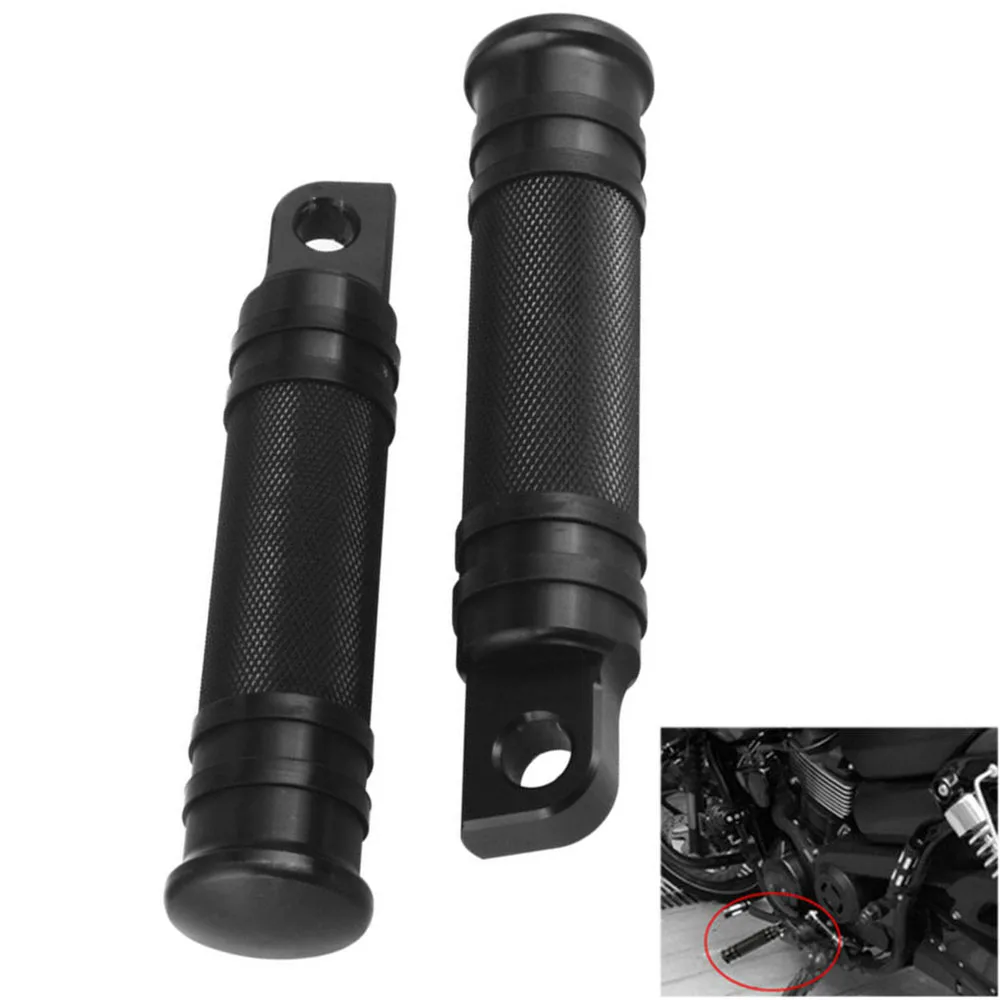 

auto parts styling 1 Pair Aluminum CNC Pedal Slim Foot Pegs rubber for Harley Touring Sportster Motorcycle
