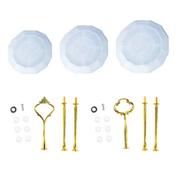 

1 Set Crystal Epoxy Resin Mold Three-layer 3D Fruit Tray Casting Silicone Mould R2LE