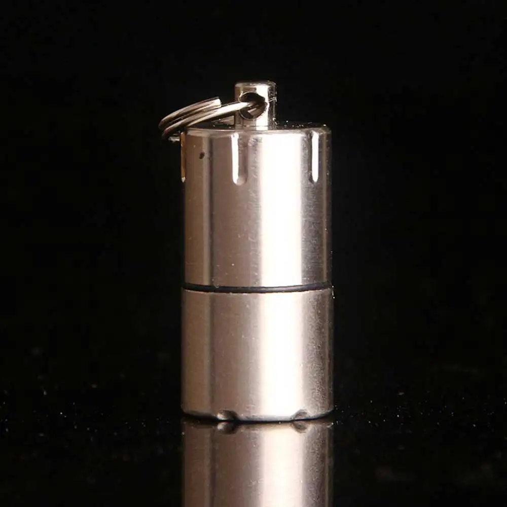 silver Мини компактная керосиновая зажигалка, капсула, бензиновая зажигалка, завышенная Зажигалка-брелок, шлифовальная бензиновая зажигалка, инструменты для улицы - Цвет: silver