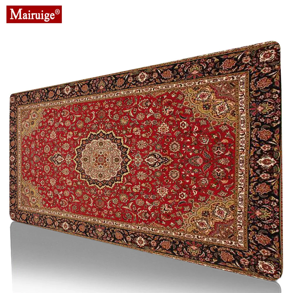 

Persian Rug Design Print Mouse Mat Full Desk Large Vintage Carpet Print Quality Custom Mousepad 1000 Full Desk Mouse Pad