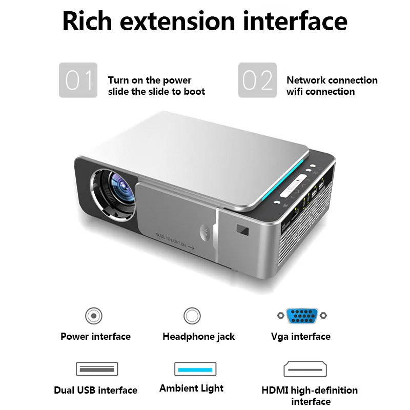 

Full HD 1080P LCD Projector 3500Lms Video LED HDMI VGA USB TV Home Cinema Theater OC-shipping