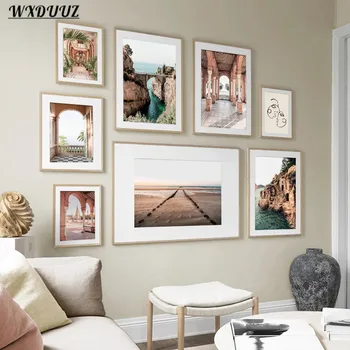 

Famous Architecture Landscape Picture Nordic Art Decor Poster Quality Canvas Painting Home Decor Room Living Sofa Wall Decor