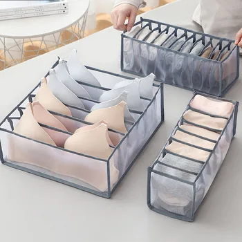 

Underwear Storage Box Resuable Clothes Organizer Basket Flodable Drawer Divided Portable Container