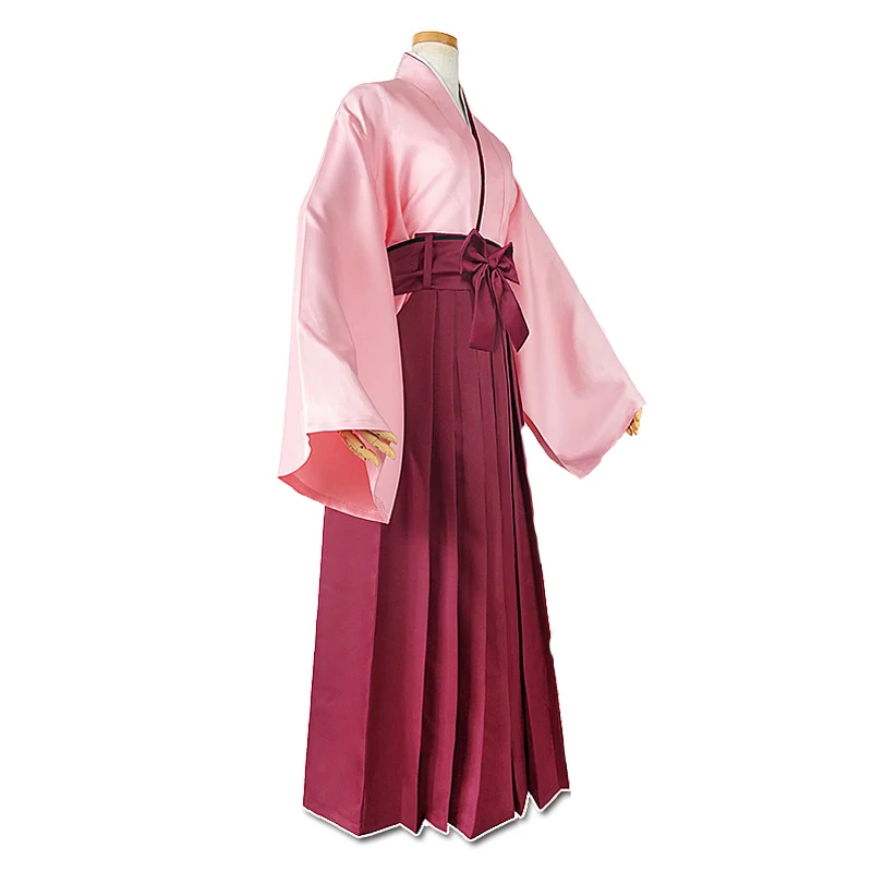 Fate/kaleid liner Saber Sakura Pink Kimono Cosplay Costume