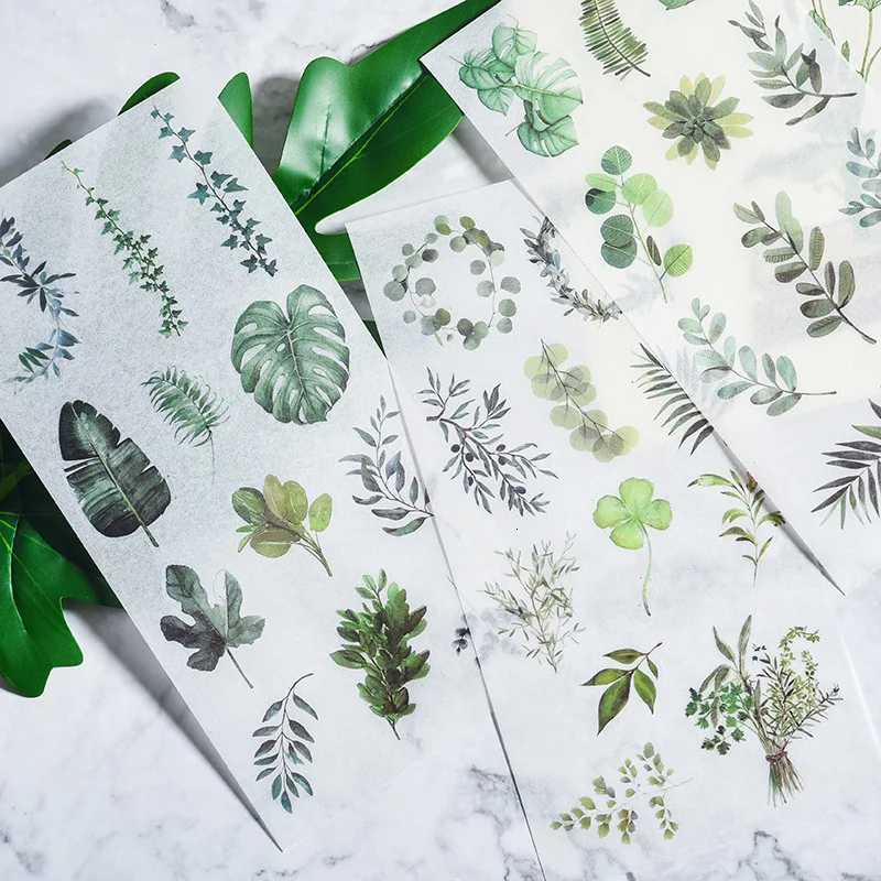 3 шт Kawaii Наклейки DIY наклейки Bullet Journal Plant animals милые туристические канцелярские |