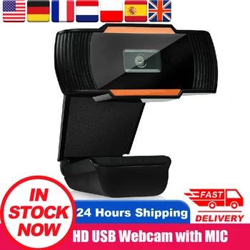 

HD USB Webcam Web cam Mini Computer PC WebCamera with Microphone Rotatable Cameras for Live Broadcast Video Calling Conference