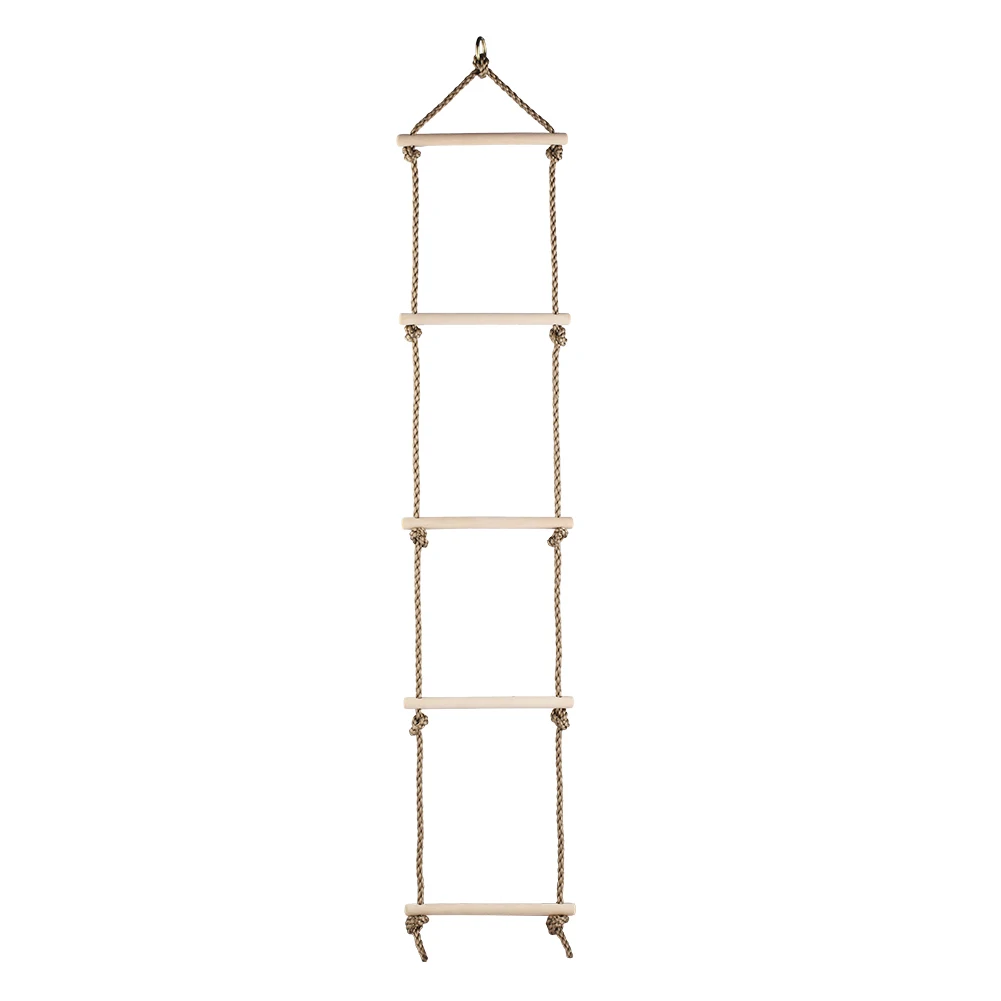 5 Steps Gymnastic Climbing Rope Ladder Sport Hook Rungs Climb Hang Ladder  For Kids Garden Game Rational - Toy Sports - AliExpress