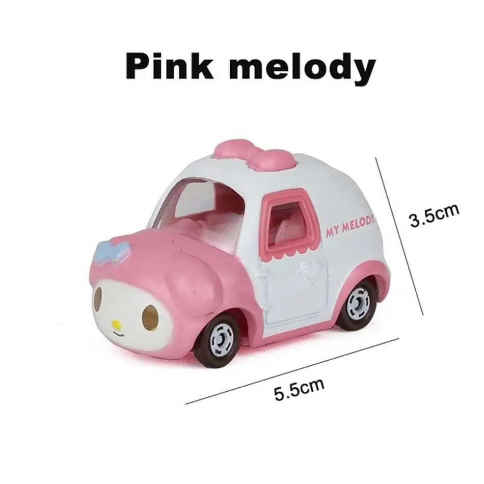 Новинка Такара Tomy hello kitty Микки Минни Дональд Дак литые под давлением металлические модели автомобилей Высокая моделирования автомобиля игрушки подарки для детей - Цвет: Золотой