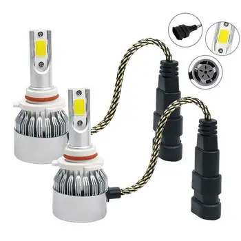 

COB H7 C6 8000LM 9006/HB4 LED 2Pcs Universal for Cars Trucks Headlight Conversion Kit Hi/Lo Beam Bulb 6000K Replacement Bulb