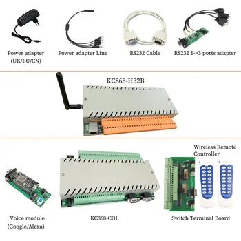 Günstige Ethernet Wifi Relais Intelligente Automation Controller H32B KC868-COL ITFFF Logische Google Home Alexa Stimme APP Schalter Terminal Board