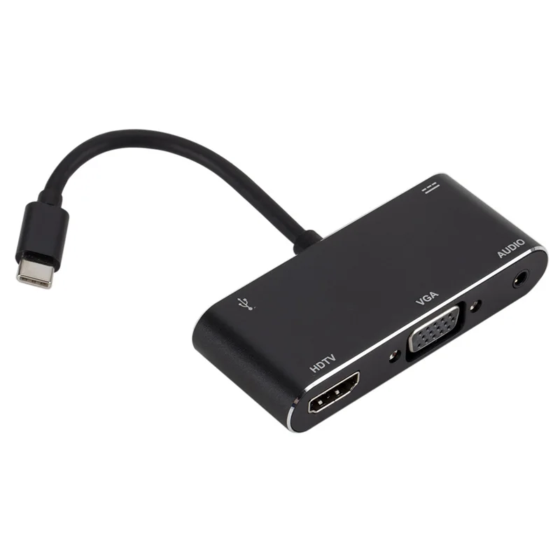 USB-type C до 4K HDMI 1080P VGA 3,5 аудио разъем USB 3,0 концентратор type C зарядный концентратор USB C конвертер разветвитель для ноутбука MacBook адаптер