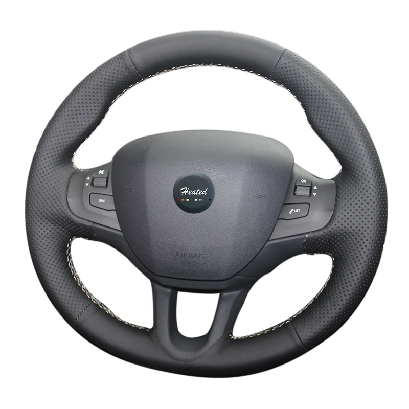 Copertura Volante In Pelle Microfibra Per Peugeot 2008 Cubierta Del Volante Del Coche Treccia Sul Volante