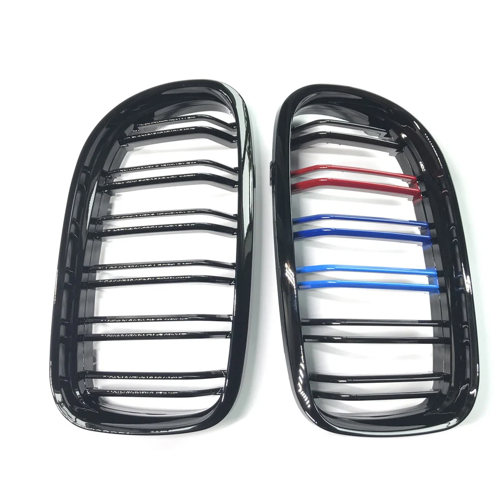 2 шт. L+ R глянцевая черная/M цветная Автомобильная Передняя решетка для BMW E90 LCI 3-Series Sedan/Wagon 09-11 гоночные грили