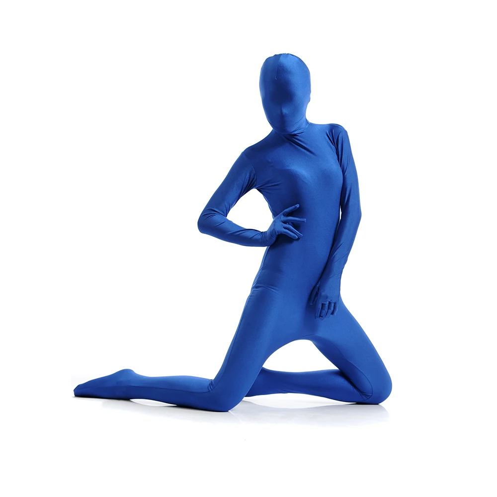 Cosplay costume adult unitard Zentai Costumes Full Body Skin Suit Catsuit Halloween Costumes Adult Bodysuit add crotch zipper open eyes open mouth