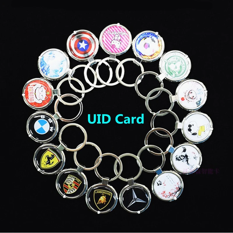 

13.56MHZ RFID 125KHZ T5577 EM4305 Dual Chip Frequency Changeable Writable Rewritable Composite Key Tags IC UID Metal Rubber Card