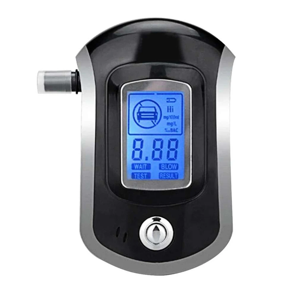 

Professional Digital Breath Alcohol Tester Breathalyzer with LCD Dispaly with 5 Mouthpieces Police Alcohol Parking Breathalyser