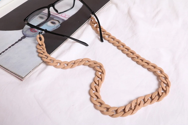 Imixlot Neue Breite Bernstein Acryl Gläser Kette Frauen Lesebrille Hängenden Hals Kette Largand Sonnenbrille Kette Brillen Strap – Detail 25