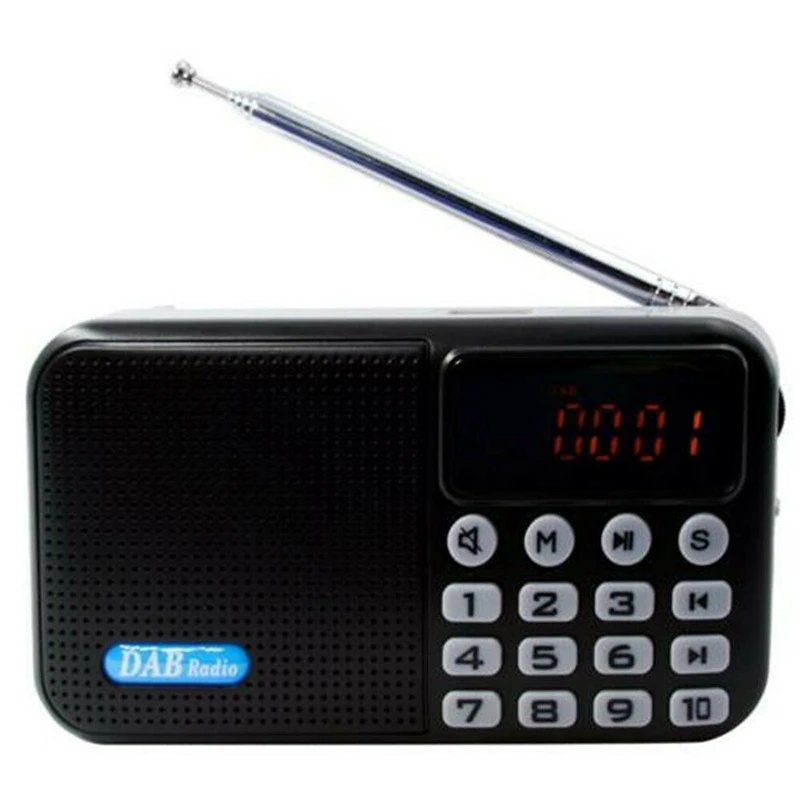 Портативный DAB Цифровой 3,5 мм разъем для гарнитуры портативный с FM перезаряжаемой батареей Bluetooth динамик Карманный DAB цифровой радио