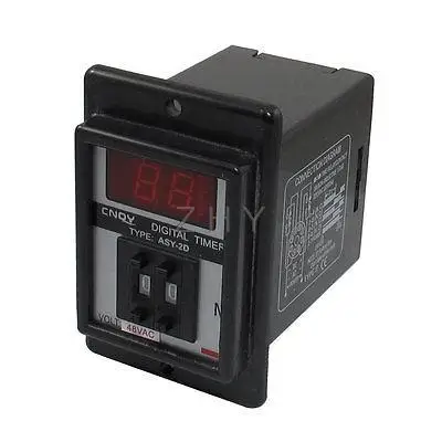 

Black AC 48V Power on Delay Timer Time Relay 1-99 Minute 8 Pins ASY-2D
