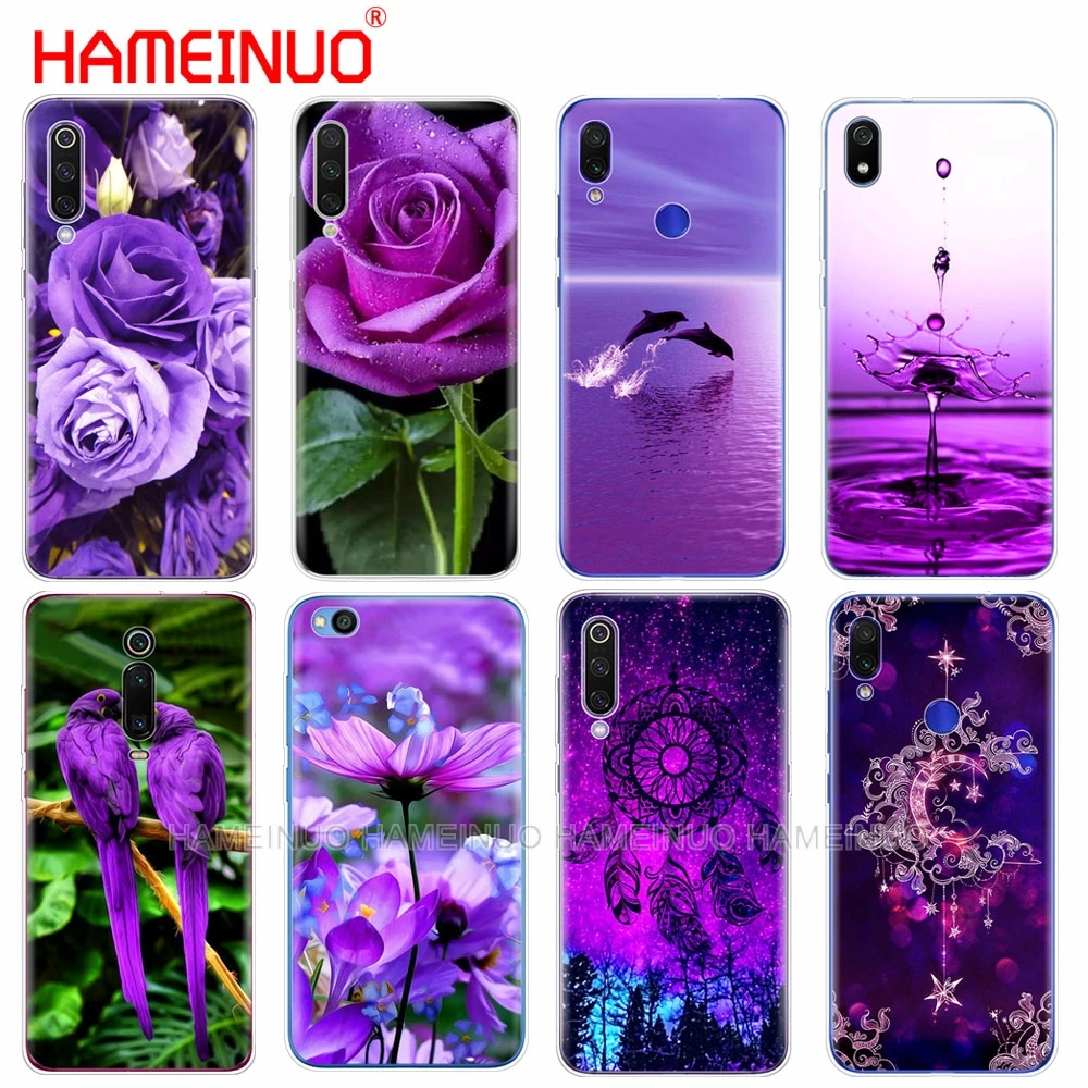 Custodia Protettiva In Silicone Per Xiaomi Mi 9 Se 9T Pro Cc9 Se A3 Lite Redmi Noet 7 7S Pro 7A Redmi Go K20 Pro Y3 Infinity On Purple