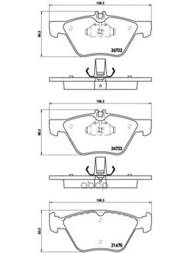 Колодки Тормозные Передние Brembo арт. P50075