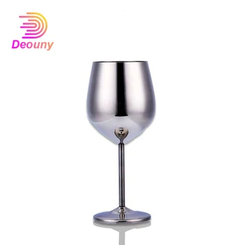 

DEOUNY Shatterproof Stainless Steel Red Wine Cup Anti-broken Wine Glasses Stemware Wine cup Durable Drinkware Bar Accessories
