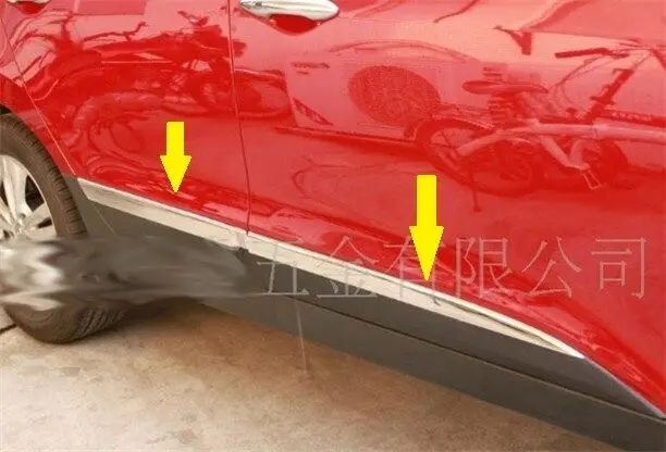 С. Стальная Боковая дверь литья отделка порога хром для hyundai TUCSON ix35 2010