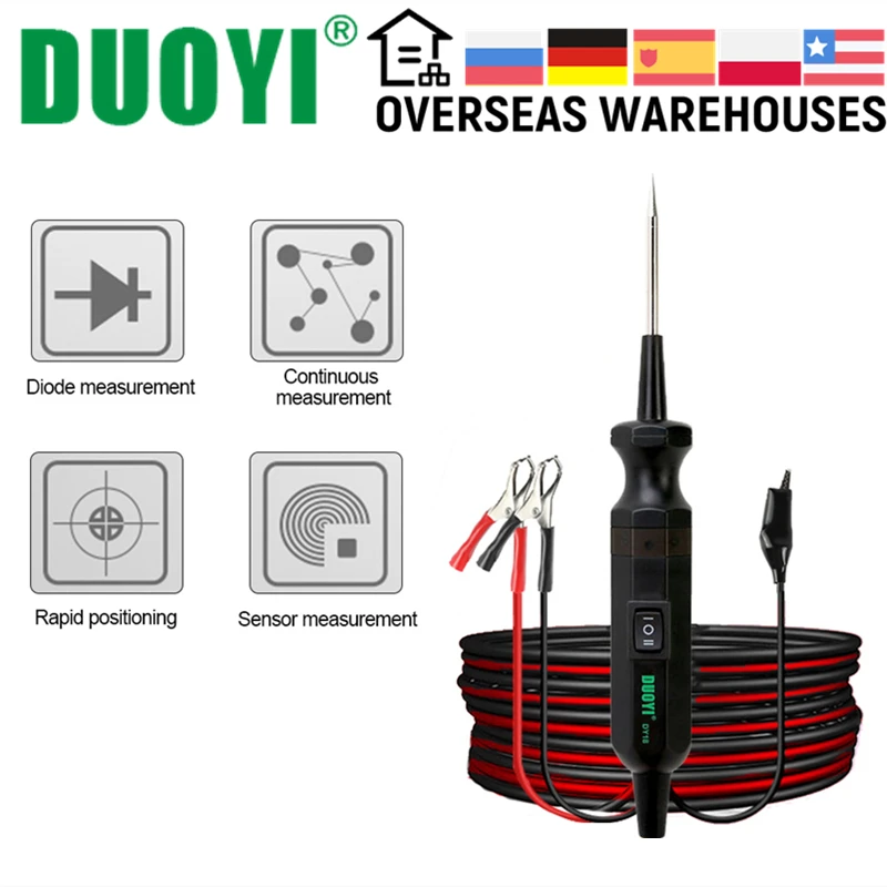 DUOYI DY18 Car Circuit Tester Power Probe 12V 24V Electrical Current