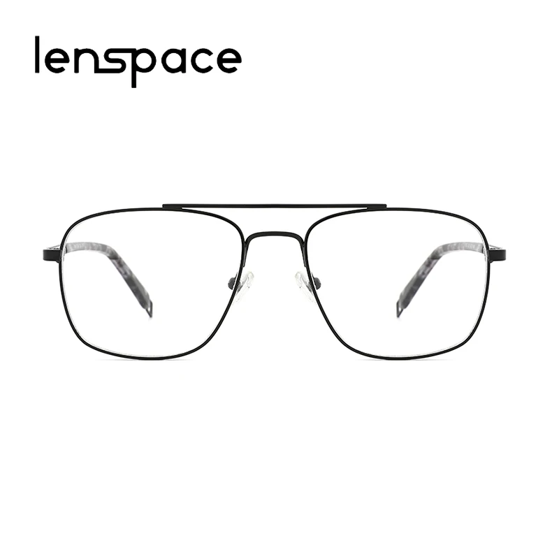 Lenspace металлические мужские очки по рецепту квадратные негабаритные винтажные Ретро близорукость прогрессивные высококачественные оптические очки# T1012