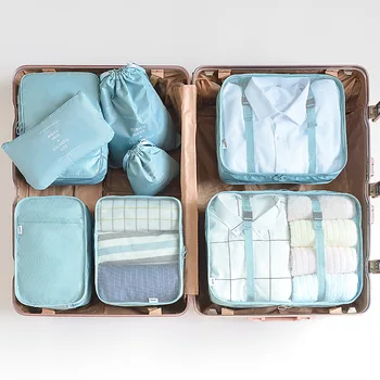 

6/8pcs Travel Clothes Quilt Blanket Storage Bag Set Shoes Partition Tidy Organizer Wardrobe Suitcase Pouch Packing Cube Bags