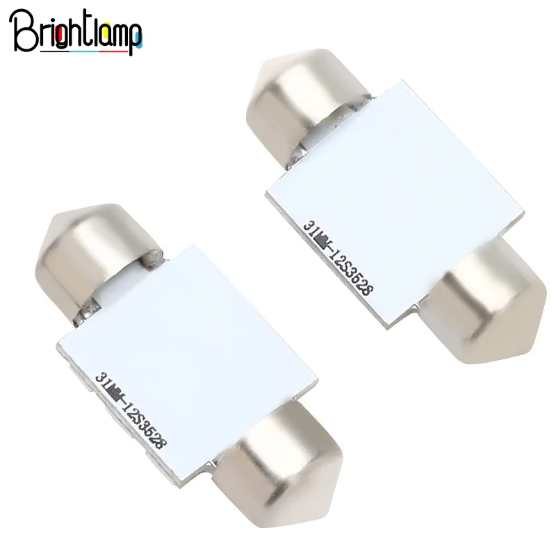 

2Pcs SV8.5 white light car reading light LED bulb light instrument panel car anti-fog lamp car license plate light 0.48W 12V