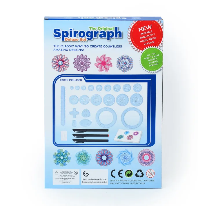 Детские Spirograph игрушки для рисования, набор, соединяющиеся зубчатые колеса, аксессуары для рисования, креативная развивающая игрушка для детей, игрушка в подарок