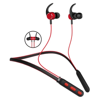 磁気bluetoothイヤホンスポーツネックバンド磁気ワイヤレスゲーミングヘッドセットイヤフォン金属イヤホンで電話用マイク