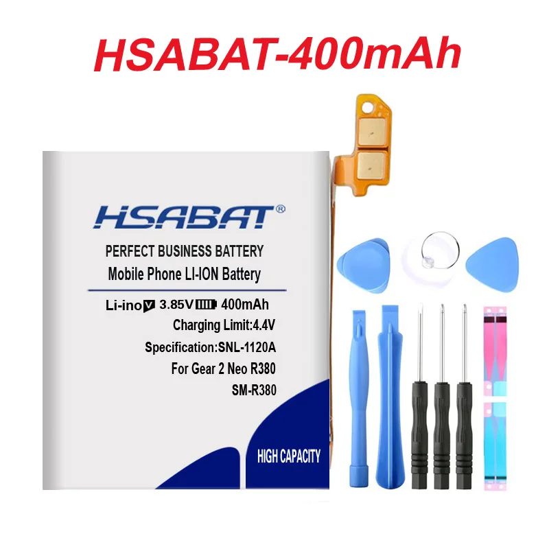 Топ бренд 400mAh аккумулятор для samsung gear 2 SM-R380 gear 2 R380 SMR380 SM-R381