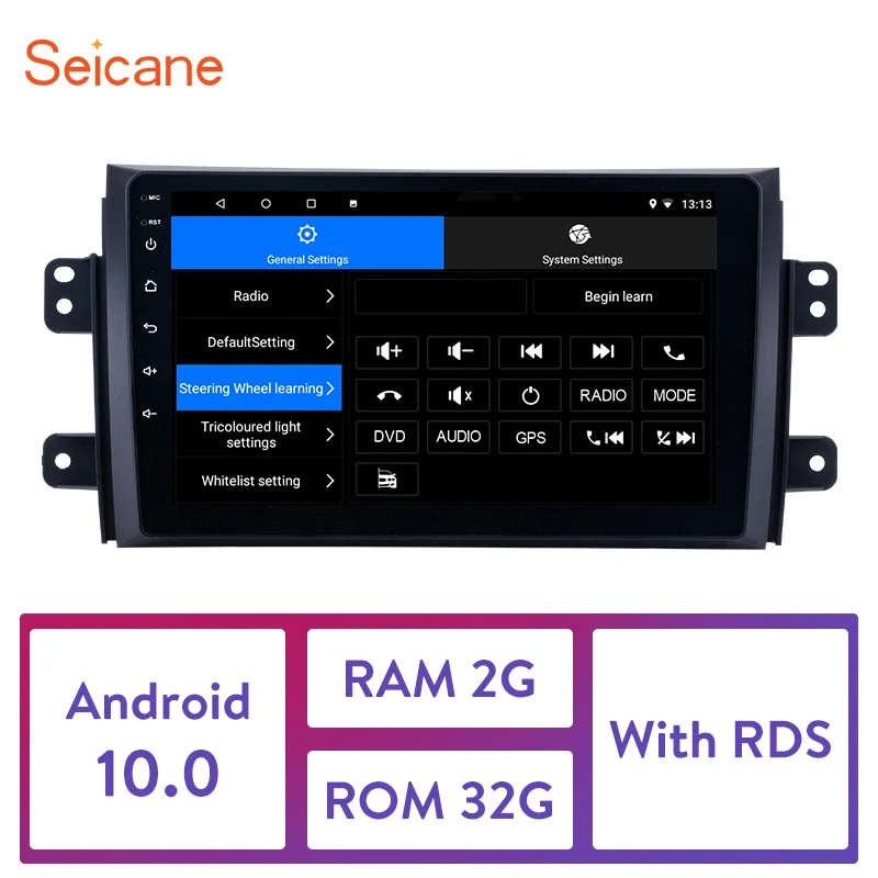 Автомагнитола Seicane с сенсорным экраном HD GPS Android 10 0 для 2006 2007 2008 2009-2012 Suzuki SX4