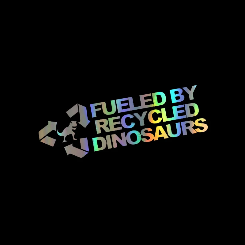 Fossil Fuel Humor Vinyl Decal 'Powered By Recycled Dinosaurs' Vinyl Decal – Choose Your Size & Color For Car, Laptop, Window Dinosaurs Nurse Décor Decals, Stickers & Vinyl Art - Foto 5